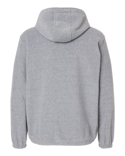 Burnside Polar Fleece Quarter-Zip Hooded Pullover 3600 #color_Heather Grey