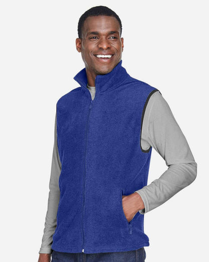 Harriton Unisex Fleece Full-Zip Vest M985 #colormdl_True Royal