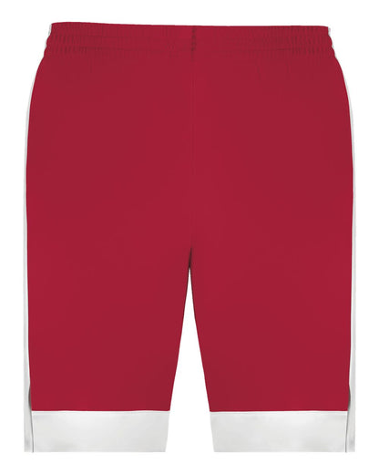 Augusta Sportswear Youth Match-Up Basketball Shorts 6890 #color_Scarlet/ White