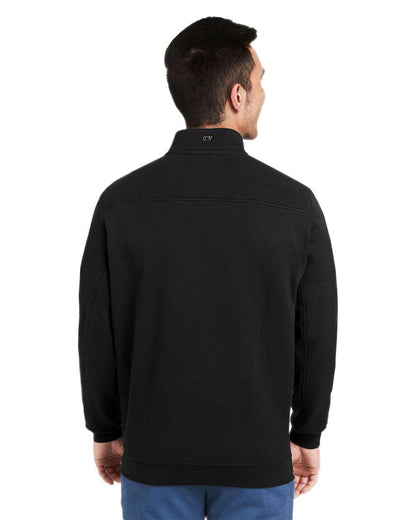 vineyard vines Men's Collegiate Shep Quarter-Zip Sweatshirt K002712 #colormdl_Jet Black