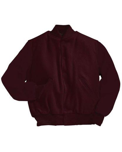 Holloway Men's Varsity Wool Jacket 224183 #color_Maroon