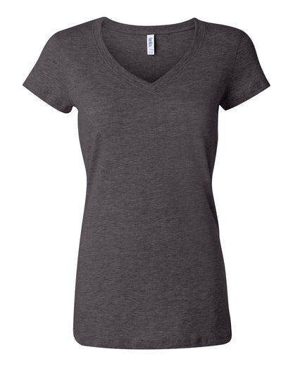 BELLA + CANVAS Women’s Jersey V-Neck Tee 6005 #color_Dark Grey Heather