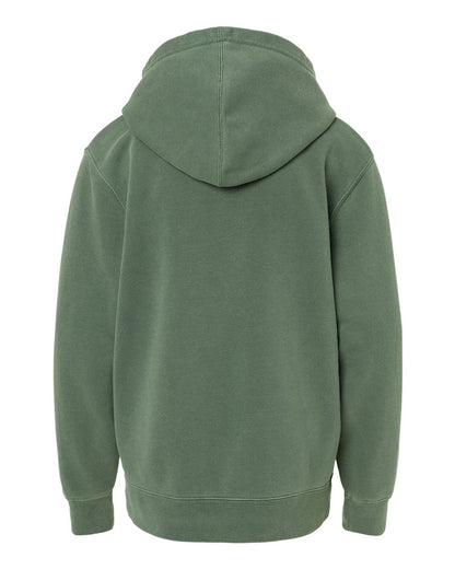 Independent Trading Co. Youth Midweight Pigment-Dyed Hooded Sweatshirt PRM1500Y #color_Pigment Alpine Green