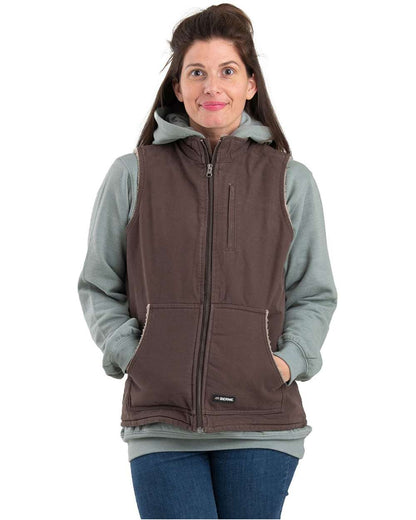 Berne Apparel Women's Sherpa-Lined Softstone Duck Vest WV15 #colormdl_Tuscan