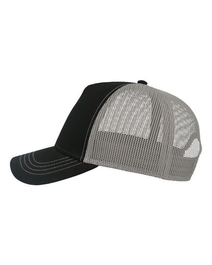 Atlantis Headwear Sustainable Canvas Cap RAPPER #color_Black/ Grey