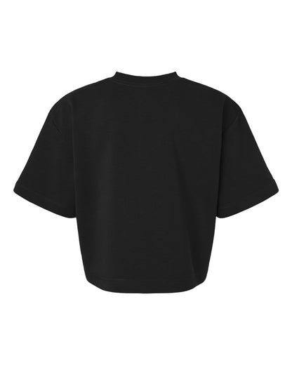 American Apparel Women's French Terry Mid-Length Boxy Top FTCB0 #color_Black
