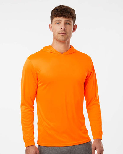 Paragon Unisex Bahama Performance Hooded Long Sleeve T-Shirt 220 #colormdl_Neon Orange
