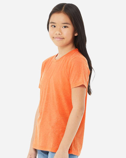 BELLA + CANVAS Youth Triblend Tee 3413Y #colormdl_Orange Triblend