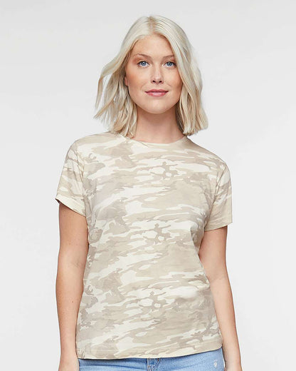LAT Women's Fine Jersey Tee 3516 #colormdl_Natural Camo