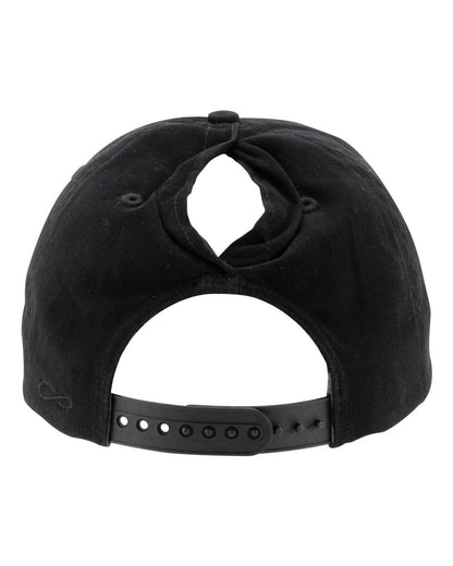 Infinity Her Women's Washed 5-Panel Rope Cap MAYA #color_Black/ Black Leopard