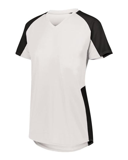 Augusta Sportswear Women's Cutter Jersey 1522 #color_White/ Black