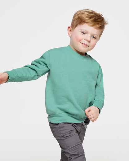 Rabbit Skins Toddler Fleece Crewneck Sweatshirt 3317 #colormdl_Saltwater