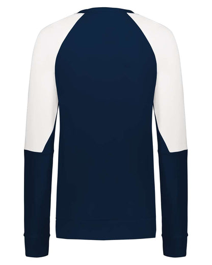 Holloway Women's Momentum Team Crewneck Sweatshirt 223725 #color_Navy/ White