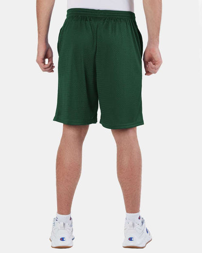 Champion Unisex Polyester Mesh 9" Shorts with Pockets S162 #colormdl_Athletic Dark Green