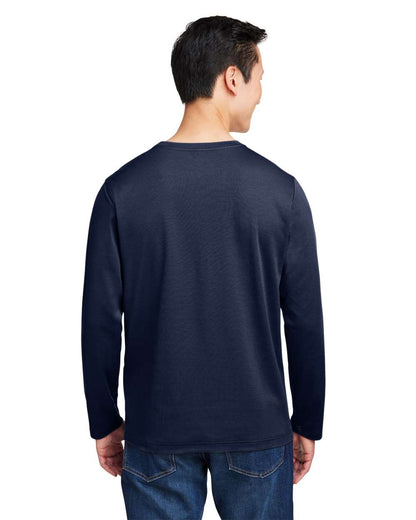 Harriton Unisex Charge Snag and Soil Protect Long Sleeve T-Shirt M118L #colormdl_Dark Navy