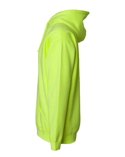Independent Trading Co. Unisex Heavyweight Hooded Sweatshirt IND4000 #color_Safety Yellow
