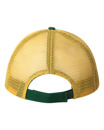 Valucap Bio-Washed Trucker Cap AH80 #color_Dark Green/ Gold