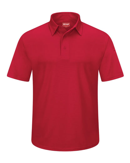 Red Kap Men's Performance Knit® Flex Series Pro Polo SK90 #color_Red