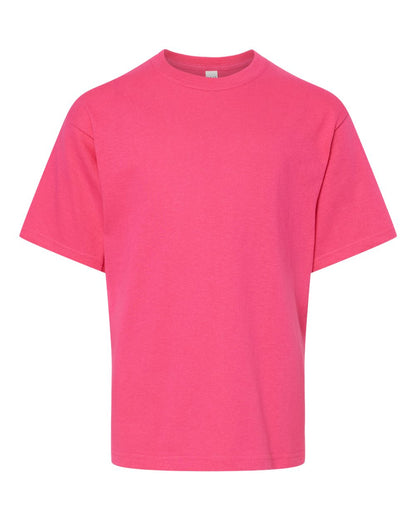M&O Youth Gold Soft Touch T-Shirt 4850 #color_Heliconia