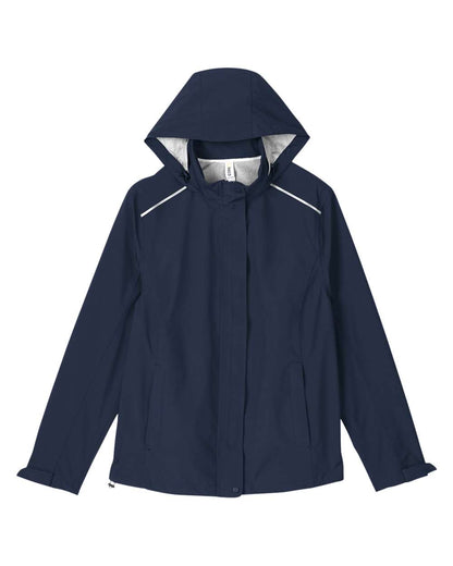CORE365 Women's Packable Rain Jacket CE712W #color_Classic Navy