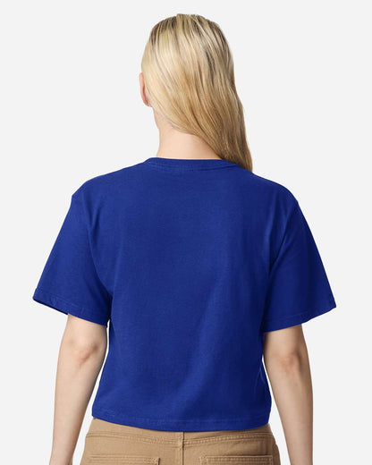 American Apparel Women's Fine Jersey Boxy Tee 102 #colormdl_Lapis