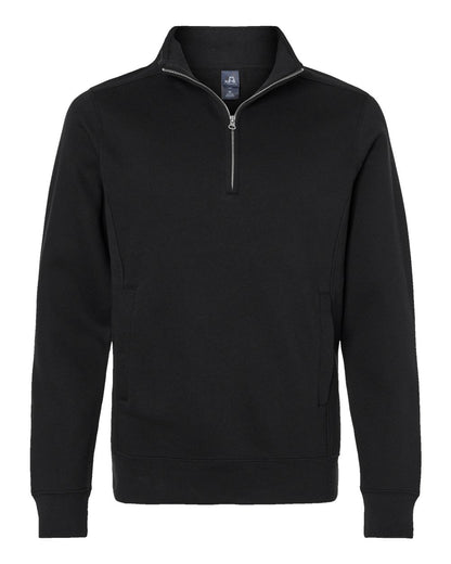 J. America Unisex Heavyweight Fleece Quarter-Zip Sweatshirt 8717 #color_Black