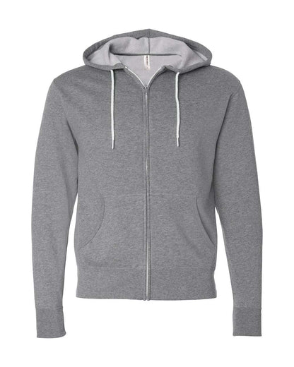 Independent Trading Co. Unisex Lightweight Full-Zip Hooded Sweatshirt AFX90UNZ #color_Gunmetal Heather