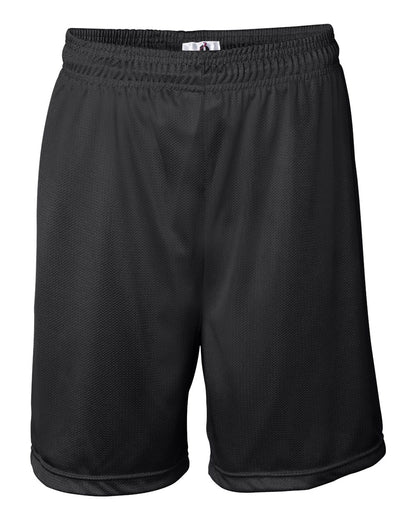 Badger Mini Mesh 7'' Inseam Shorts 7237 #color_Black