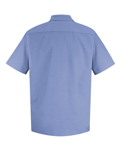 Red Kap Men's Specialized Short Sleeve Pocketless Work Shirt SP26 #color_Light Blue
