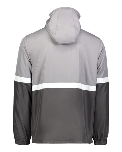 Holloway Men's Turnabout Reversible Hooded Jacket 229587 #color_Athletic Grey/ Carbon