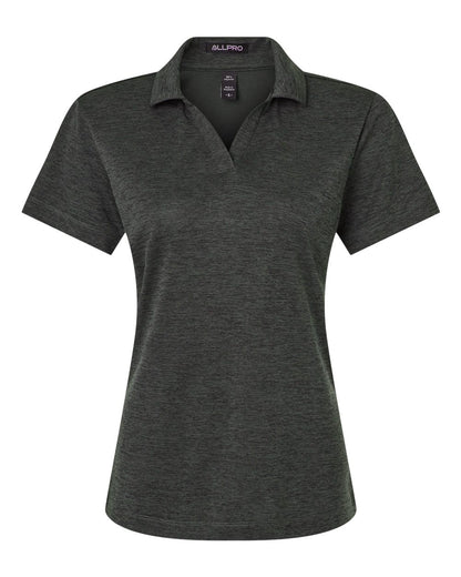 AllPro Women's Pro-Lock Performance Mélange Polo 4HM00L #color_Black Melange
