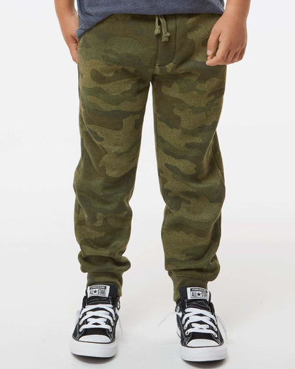 Independent Trading Co. Youth Lightweight Special Blend Sweatpants PRM16PNT #colormdl_Forest Camo Heather