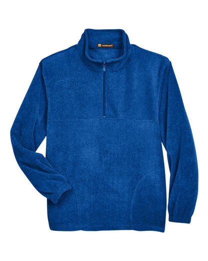 Harriton Men's Fleece Quarter-Zip Pullover M980 #color_True Royal