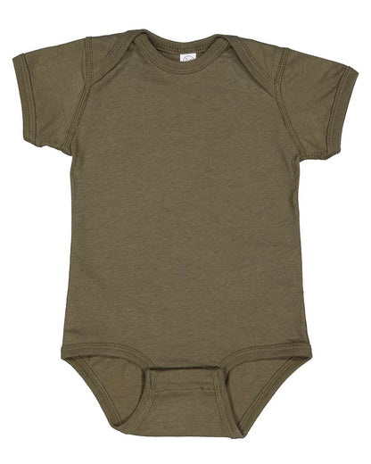 Rabbit Skins Infant Fine Jersey Bodysuit 4424 #color_Military Green