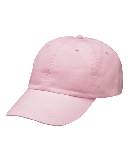 Adams Headwear Optimum Pigment-Dyed Dad Hat LP101 #color_Pale Pink