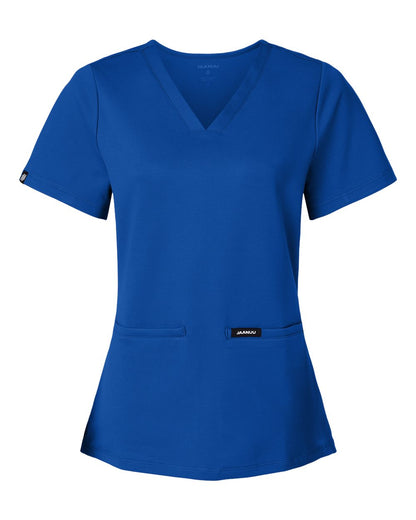 Jaanuu Women's Cesi Ultrasoft Scrub V-Neck Top W30003 #color_Royal Blue