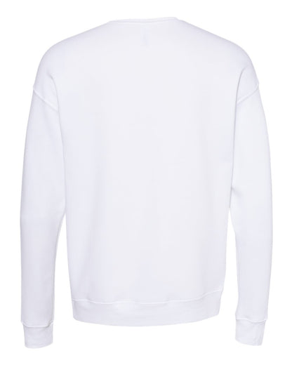 BELLA + CANVAS Sponge Fleece Drop Shoulder Crewneck Sweatshirt 3945 #color_DTG White