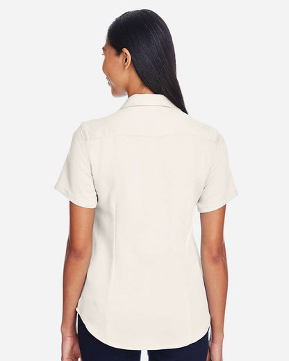 Harriton Women's Bahama Cord Camp Shirt M570W #colormdl_Cream