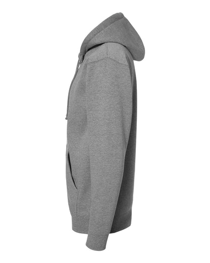 Independent Trading Co. Unisex Heavyweight Full-Zip Hooded Sweatshirt IND4000Z #color_Gunmetal Heather