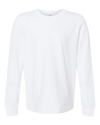 Next Level Youth Cotton Long Sleeve T-Shirt 3311 #color_White