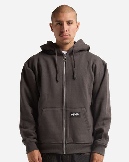 Shaka Wear Men's Essential Super Heavyweight Full-Zip Hooded Sweatshirt SHEHZ #colormdl_Shadow
