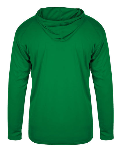 Badger B-Core Hooded Long Sleeve T-Shirt 4105 #color_Kelly