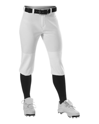 Alleson Athletic Women's Fastpitch Knicker Pants 605PKNW #color_White