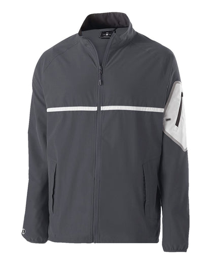 Holloway Unisex Weld Jacket 229543 #color_Carbon/ White