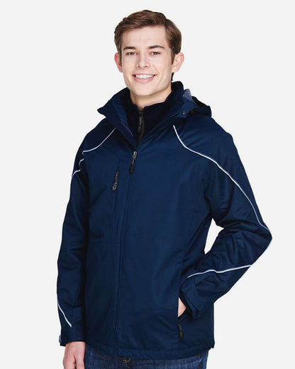 North End Men's Angle 3-In-1 Jacket with Bonded Fleece Liner 88196 #colormdl_Night