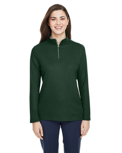 CORE365 Women's Fusion ChromaSoft™ Pique Quarter-Zip Pullover CE405W #colormdl_Forest