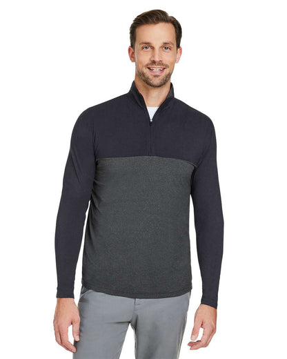 Spyder Men's Spyre Flex Colorblock Quarter-Zip Pullover S18024 #colormdl_Black/ Black Frost