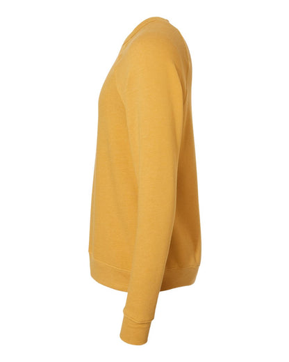 BELLA + CANVAS Sponge Fleece Raglan Crewneck Sweatshirt 3901 #color_Heather Mustard