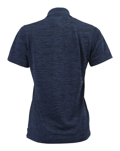 Paragon Women's Dakota Striated Heather Polo 131 #color_Deep Blue Heather