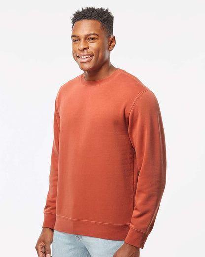 Independent Trading Co. Midweight Pigment-Dyed Crewneck Sweatshirt PRM3500 #colormdl_Pigment Amber